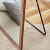 Elegant Wood Grain Full-Length Mirror