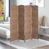 Natural Wicker Room Divider - Stylish Privacy Screen