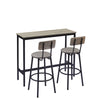 Chic Grey Bar Table Set with Cozy Stools