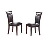 Chic Duo: Mid-Century Modern Faux Leather Dining Chairs in Brown