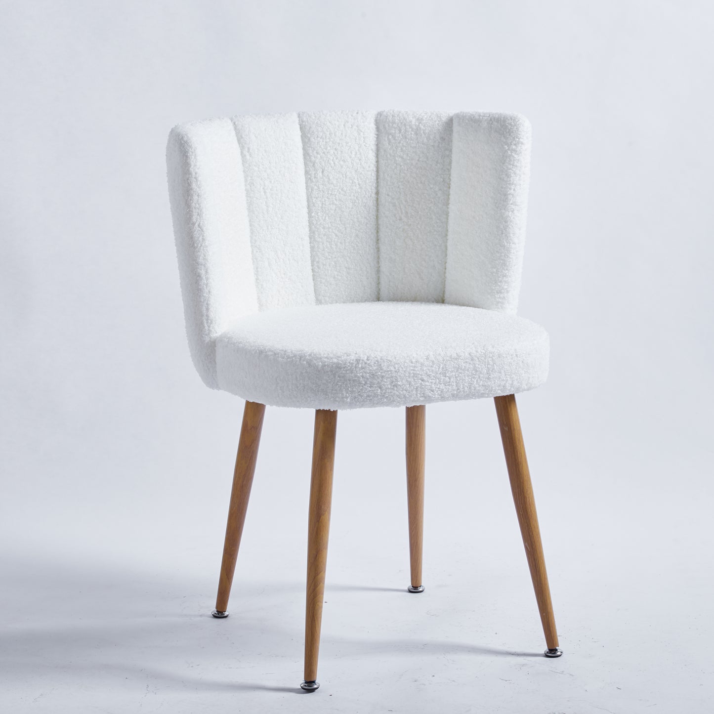 Chic White Dining Chairs - Set of Two with Cozy Cushions