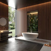 Luxury Soaking Stone Bathtub - Elegant Matte White Design