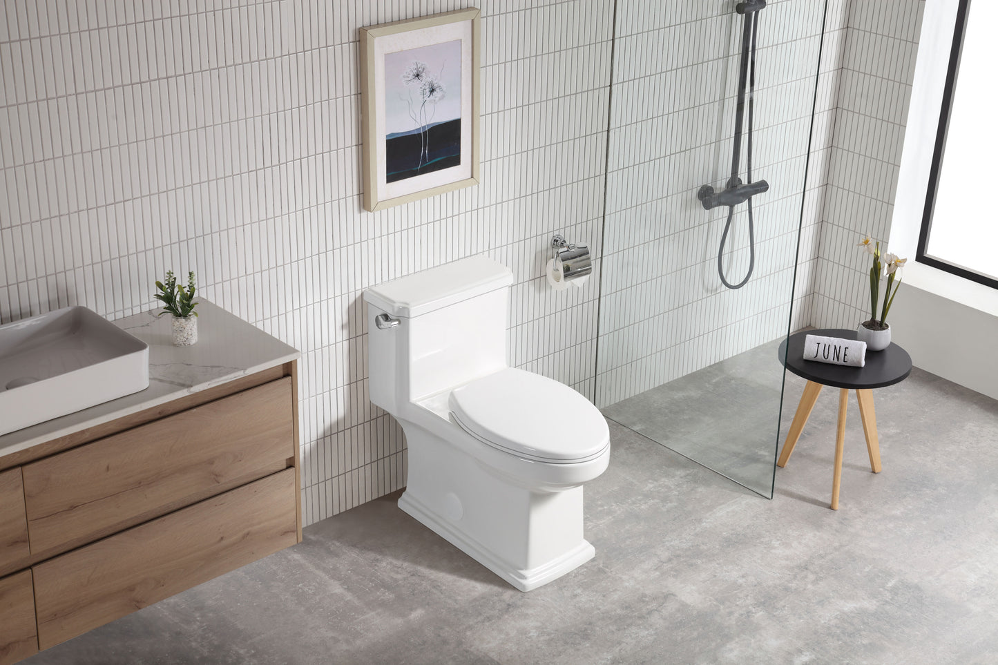 Sleek Comfort Elongated Toilet with Soft Close Seat