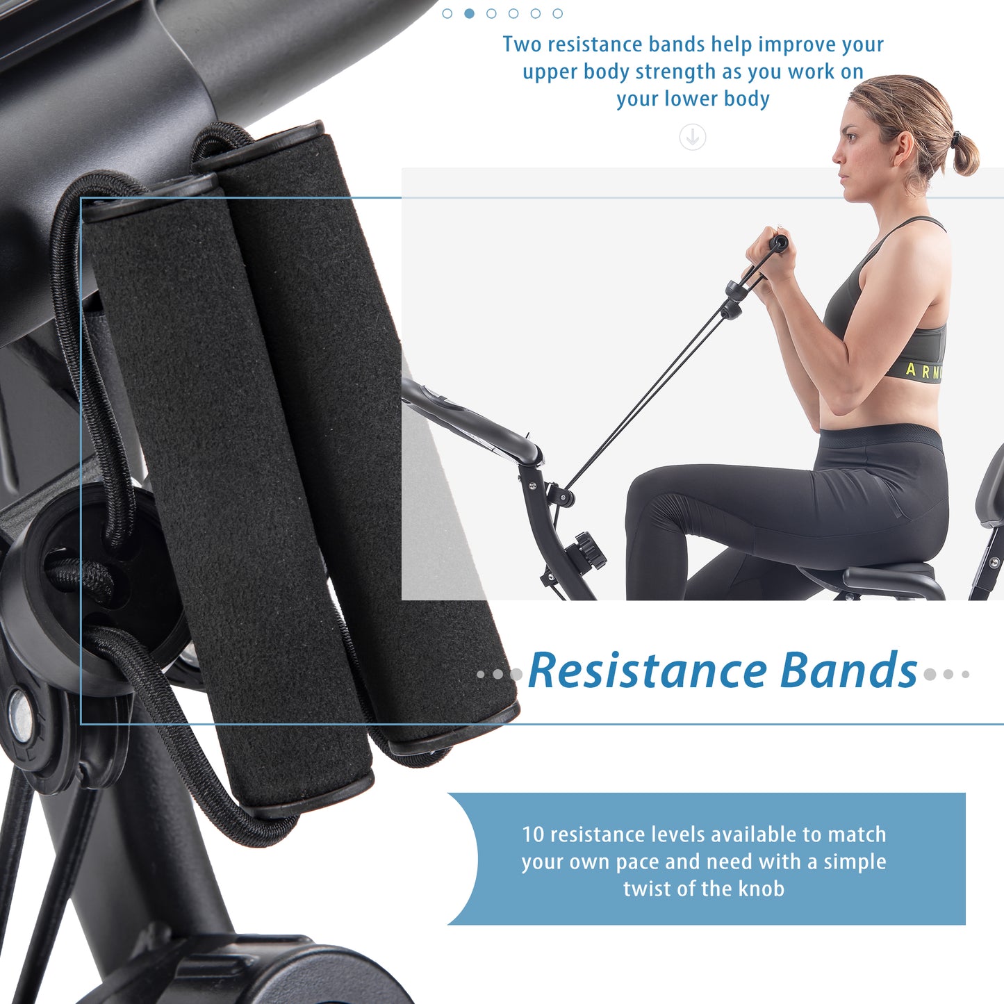 FitFold Flex Bike: Dual-Mode Workout with Adjustable Resistance