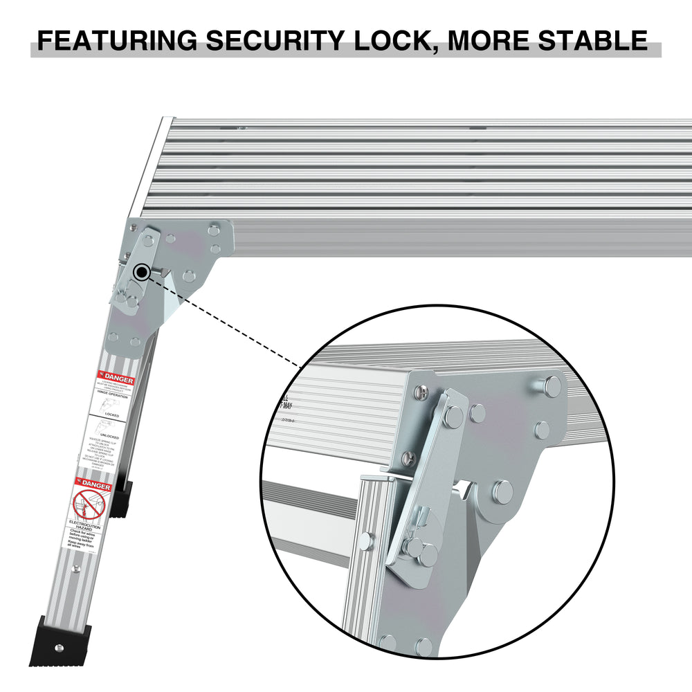 Versatile Folding Aluminum Workbench Ladder