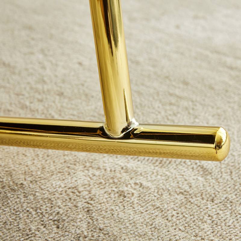 Cozy Teddy Rocker with Chic Gold Legs