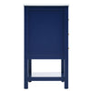 Navy Chic Bathroom Vanity with Open Storage