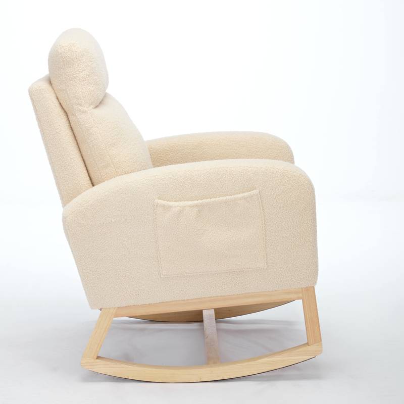 Cozy Rocking Chair with Side Pocket