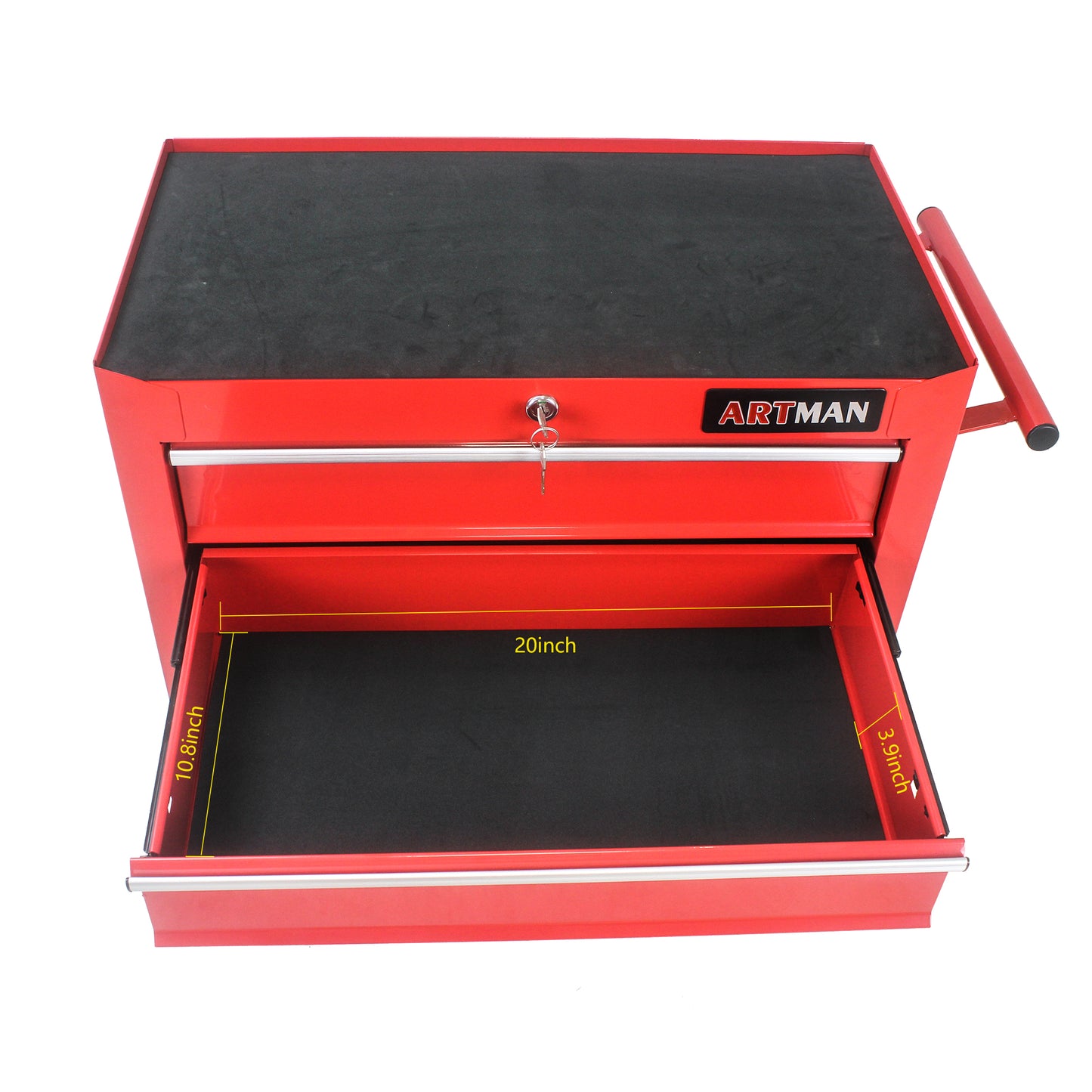 Rolling Red Tool Cart with 5 Drawers