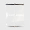 Sleek Matte Black Soft-Close Shower Door