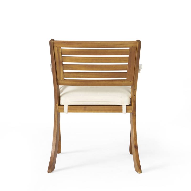 Charming Outdoor Wood Dining Chairs (Set of Two)
