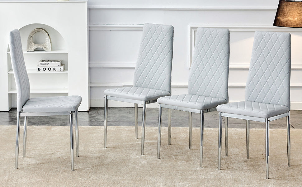 Chic Checkered Dining & Office Chairs Set