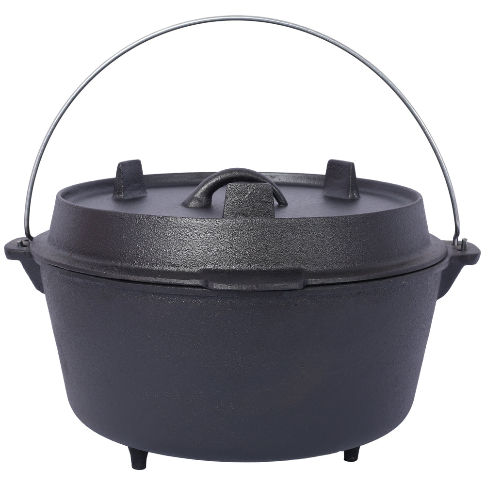 Versatile Camping Dutch Oven with Skillet Lid