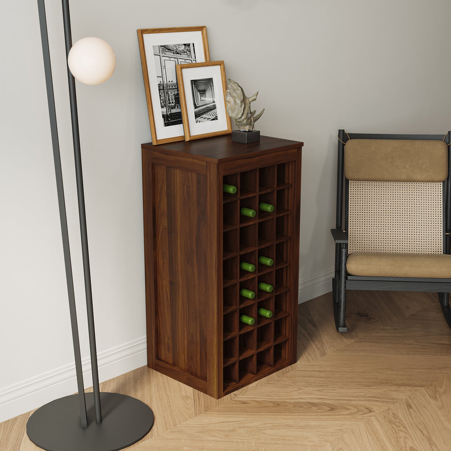 Walnut Retreat Wine Bar Cabinet