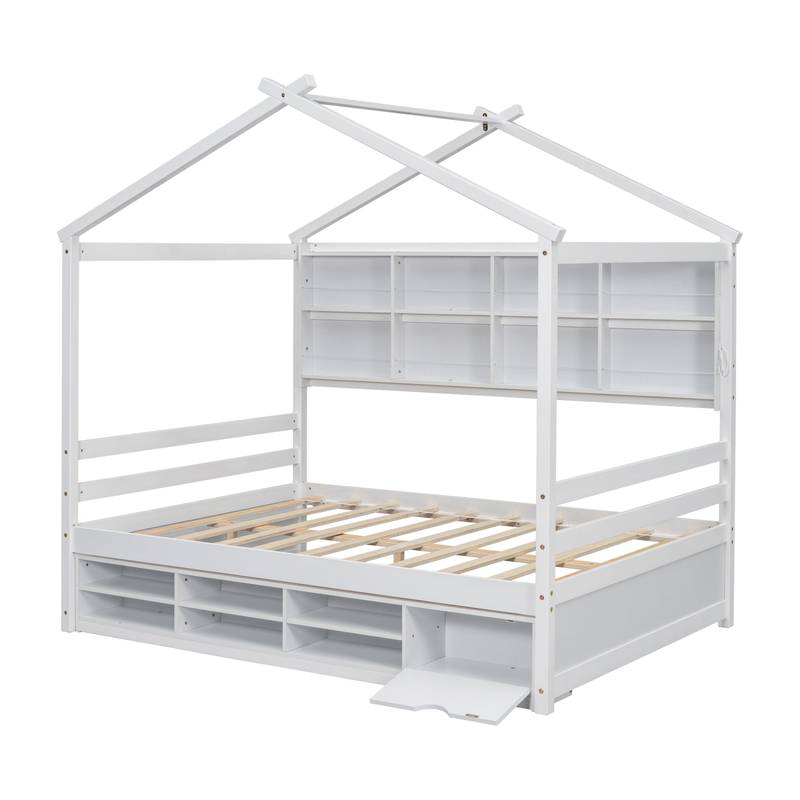 Cozy Haven Bed with Roof & Storage