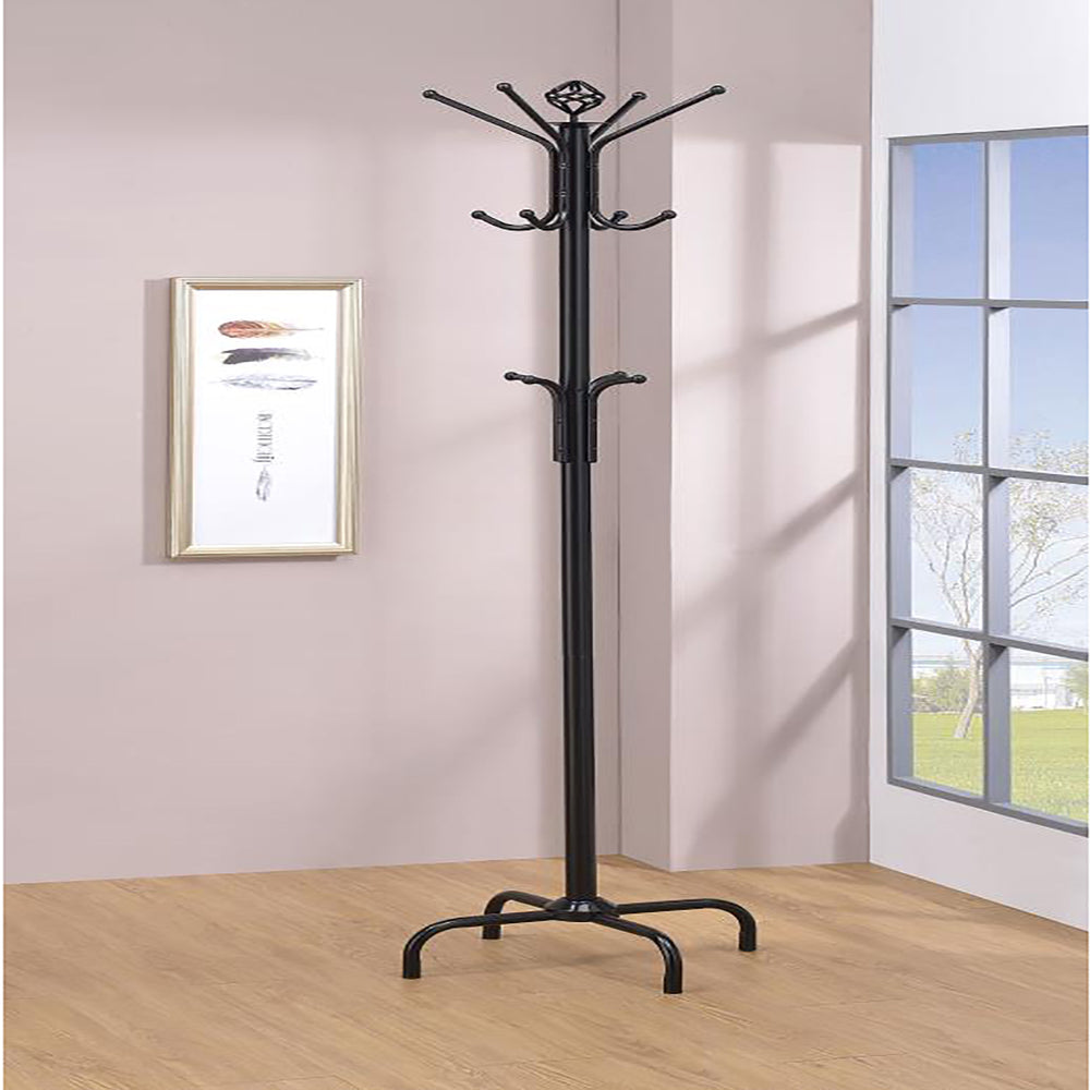 Sleek Black Coat Stand