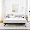 Cozy Linen Daybed with Hidden Trundle and USB Charging