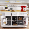 Versatile Kitchen Island on Wheels with Drop Leaf and Power Outlet