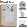 Sleek Wall-Mounted Bathroom Vanity with Soft-Close Door & White Sink