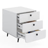 Chic Steel Night Stand with Drawers