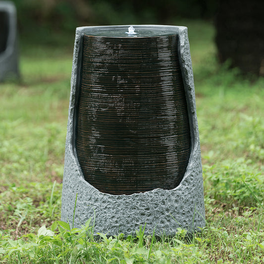 Chic Urn Water Fountain with Light for Garden & Patio