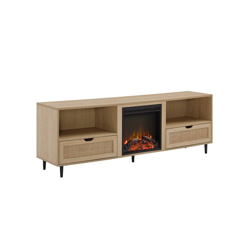 Coastal Charm Rattan TV Stand
