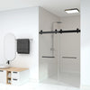 Sleek Black Frameless Sliding Shower Doors