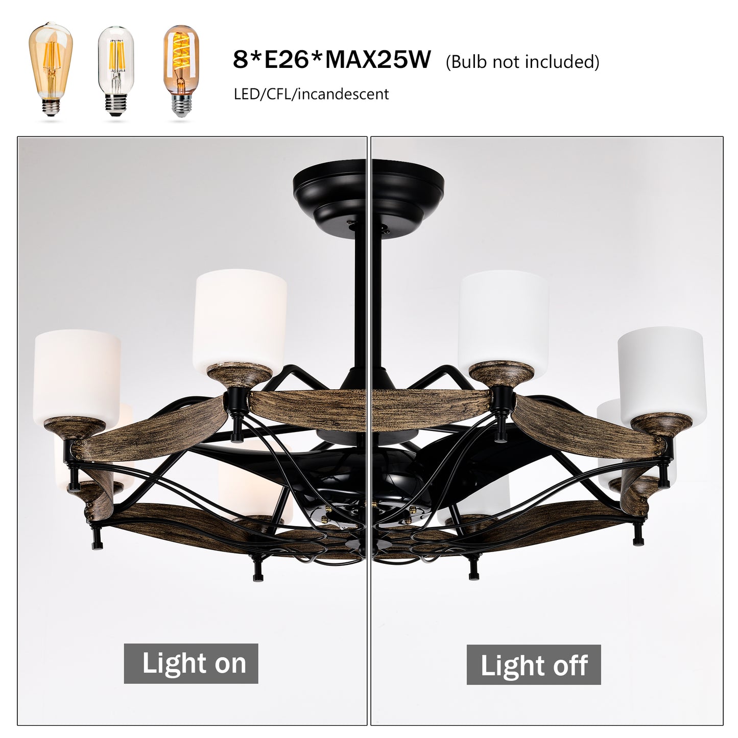 Farmhouse Elegance Ceiling Fan Chandelier