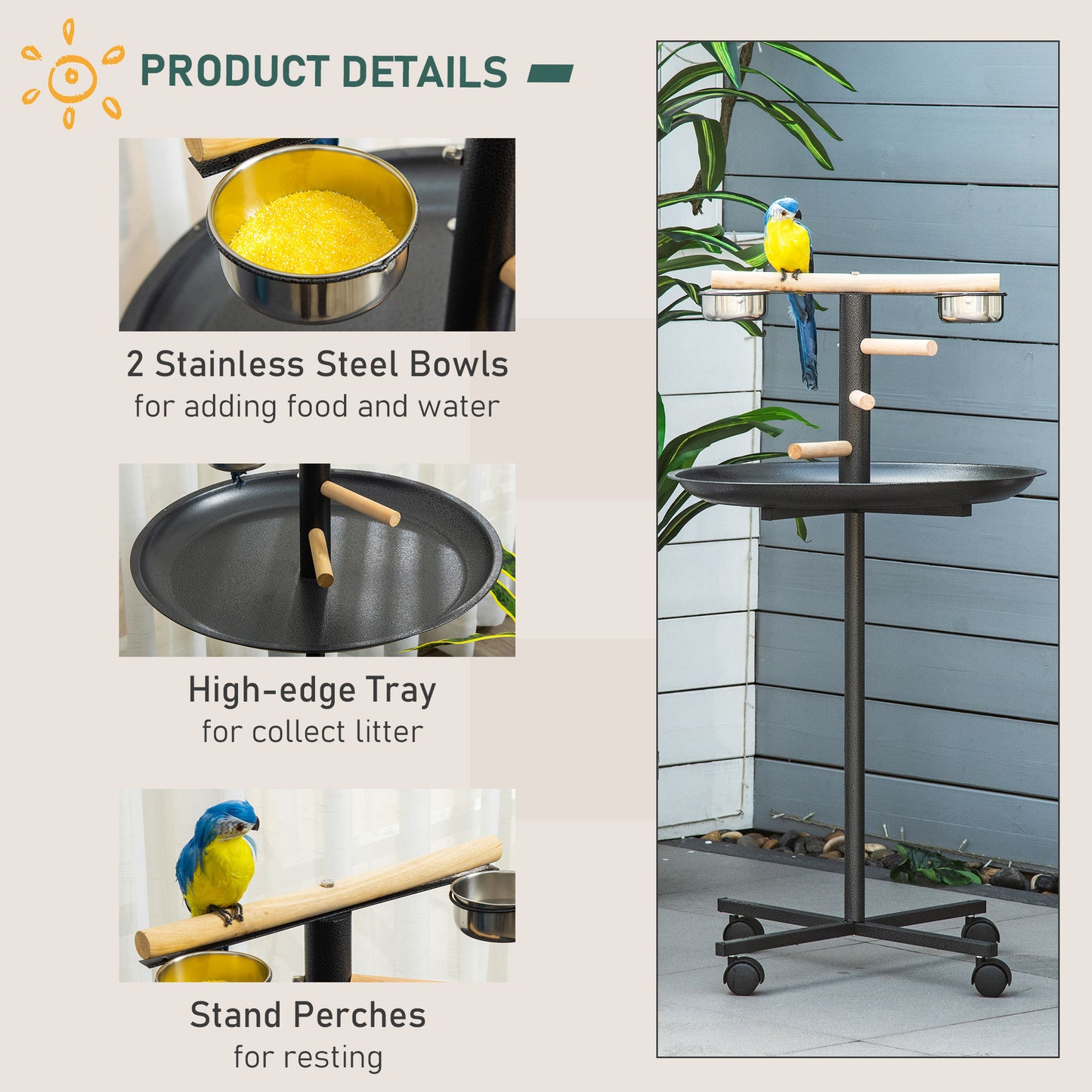 Birdie Play & Feed Stand