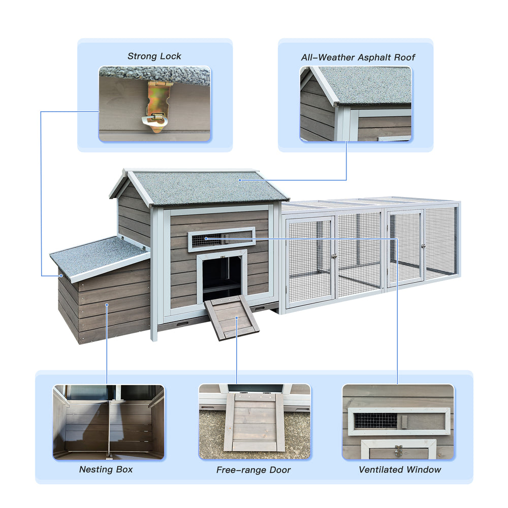 Cozy Coop: Deluxe Outdoor Hen House with Nesting Box & Easy Clean Tray