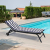 Blue & White Lounge Chair Cushions Set