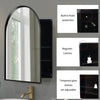 Sleek Arched Medicine Cabinet with Mirror & Adjustable Shelves