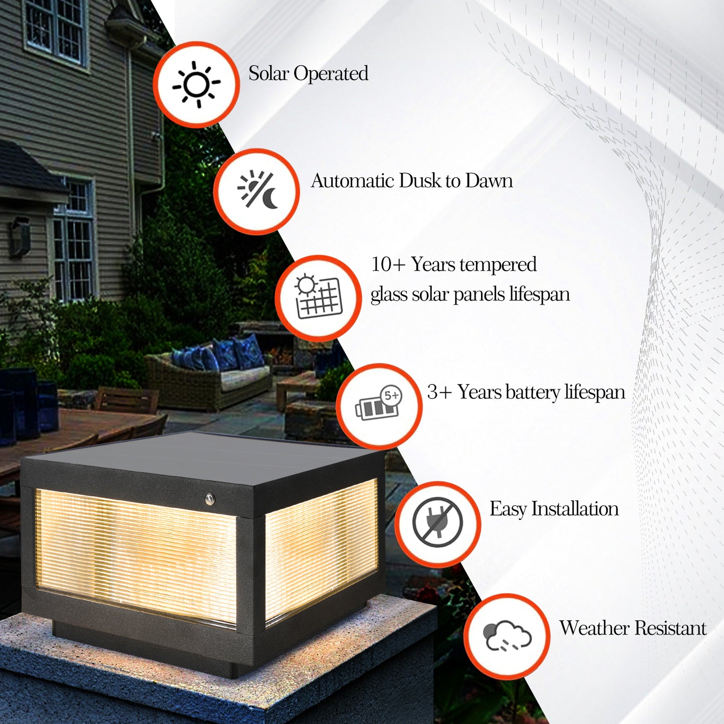 Dimmable Solar Wall Light