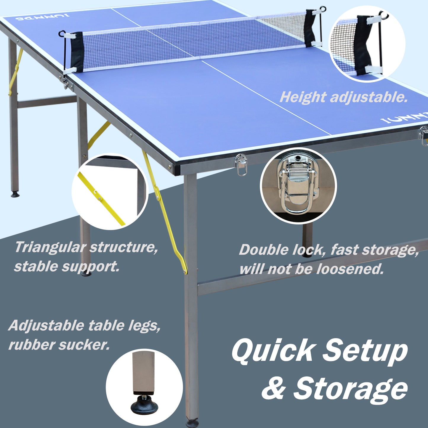 Easy Set Up Ping Pong Table for Fun Indoors & Outdoors