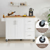 Versatile Rolling Kitchen Island with Drop Leaf и Storage Solutions