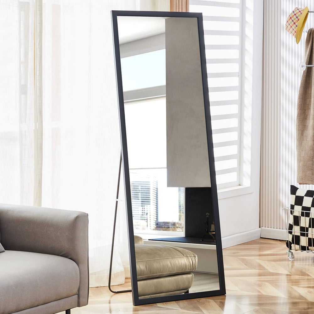 Stylish Black Full-Body Mirror