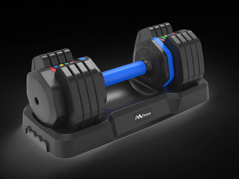 Quick-Adjust Fitness Dumbbells - Pair with Secure Grip for Full-Body Workouts