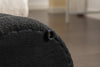 Chic Black Boucle Ottoman