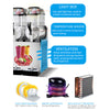 Chill & Sip Slushy Maker: Double Tank Margarita Machine for Cafes & Bars