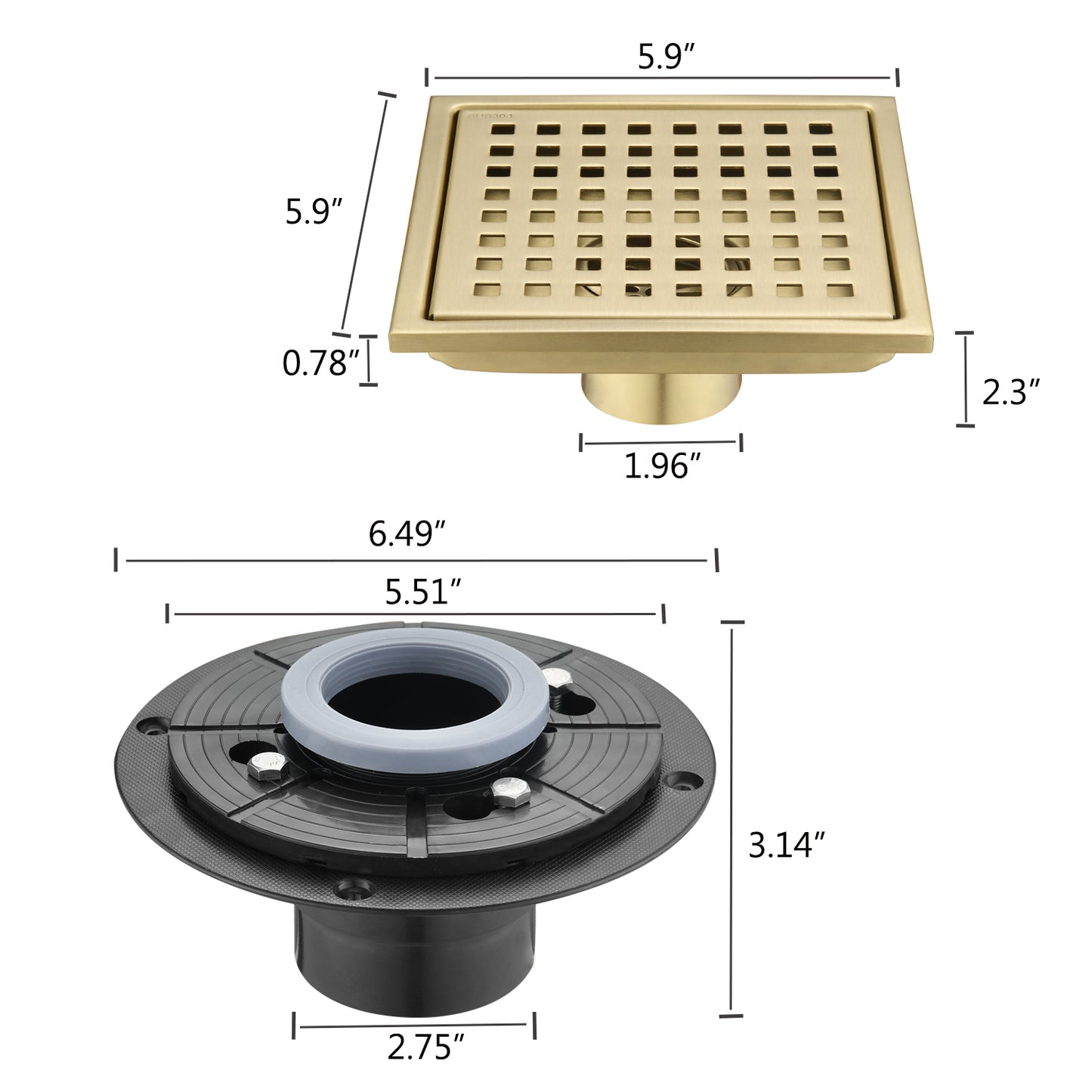 Stylish Square Shower Drain