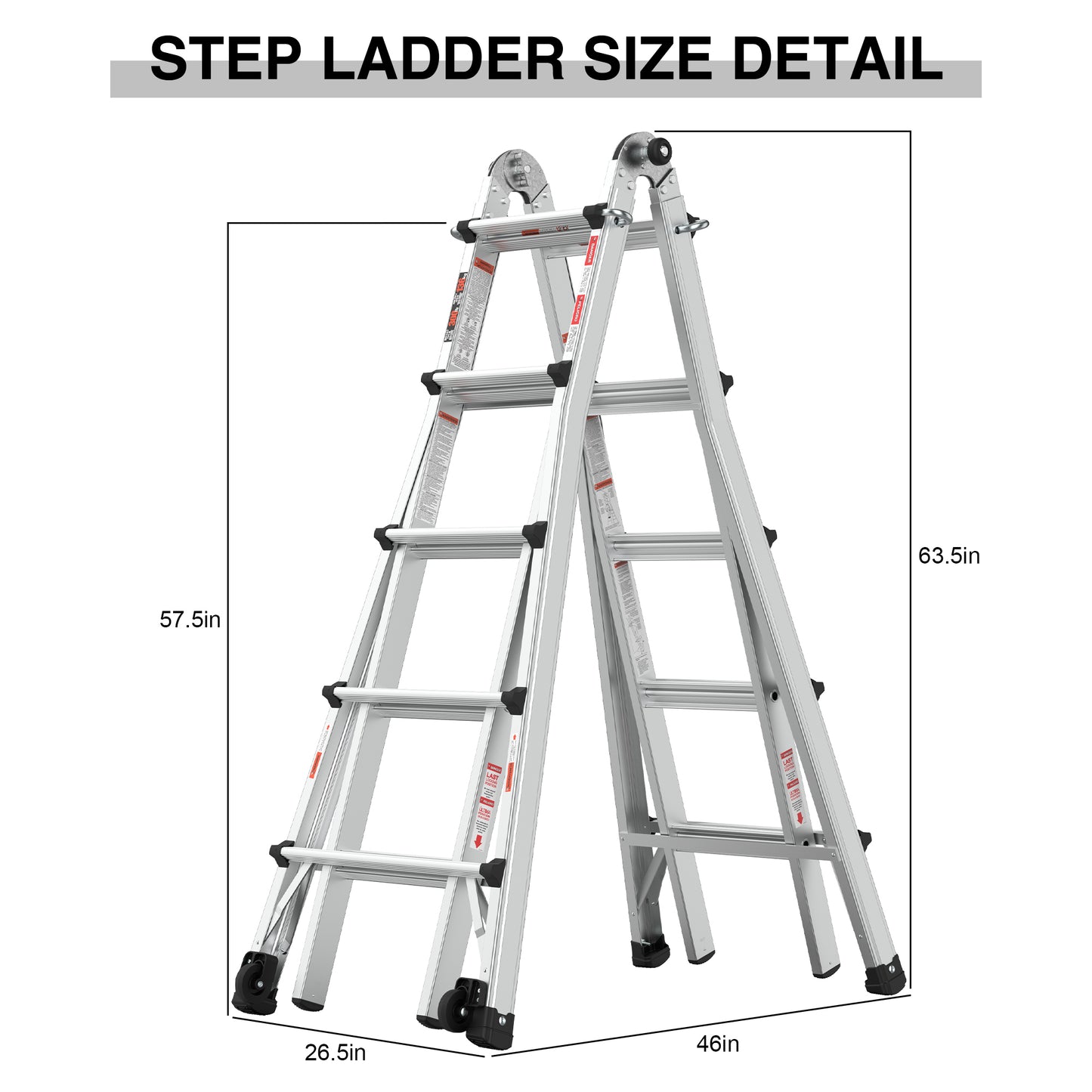 Versatile Wheels-Up Ladder