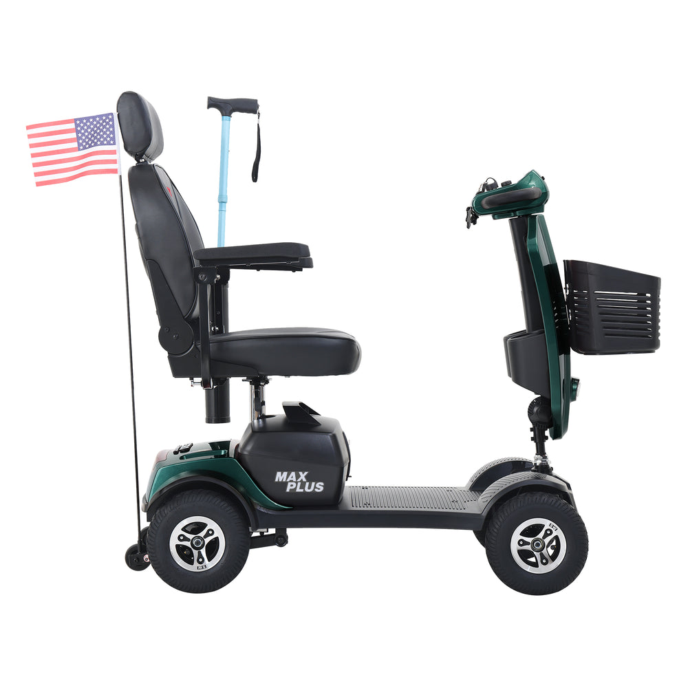 Emerald Breeze Compact Mobility Scooter with USB Charging & Cup Holders