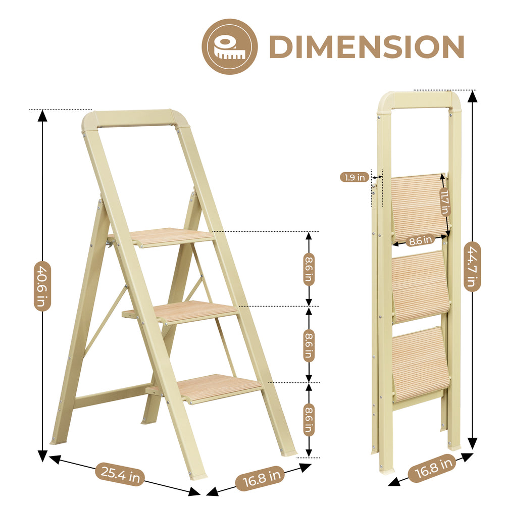 Foldable Step Stool - Lightweight & Safe for Home or Office