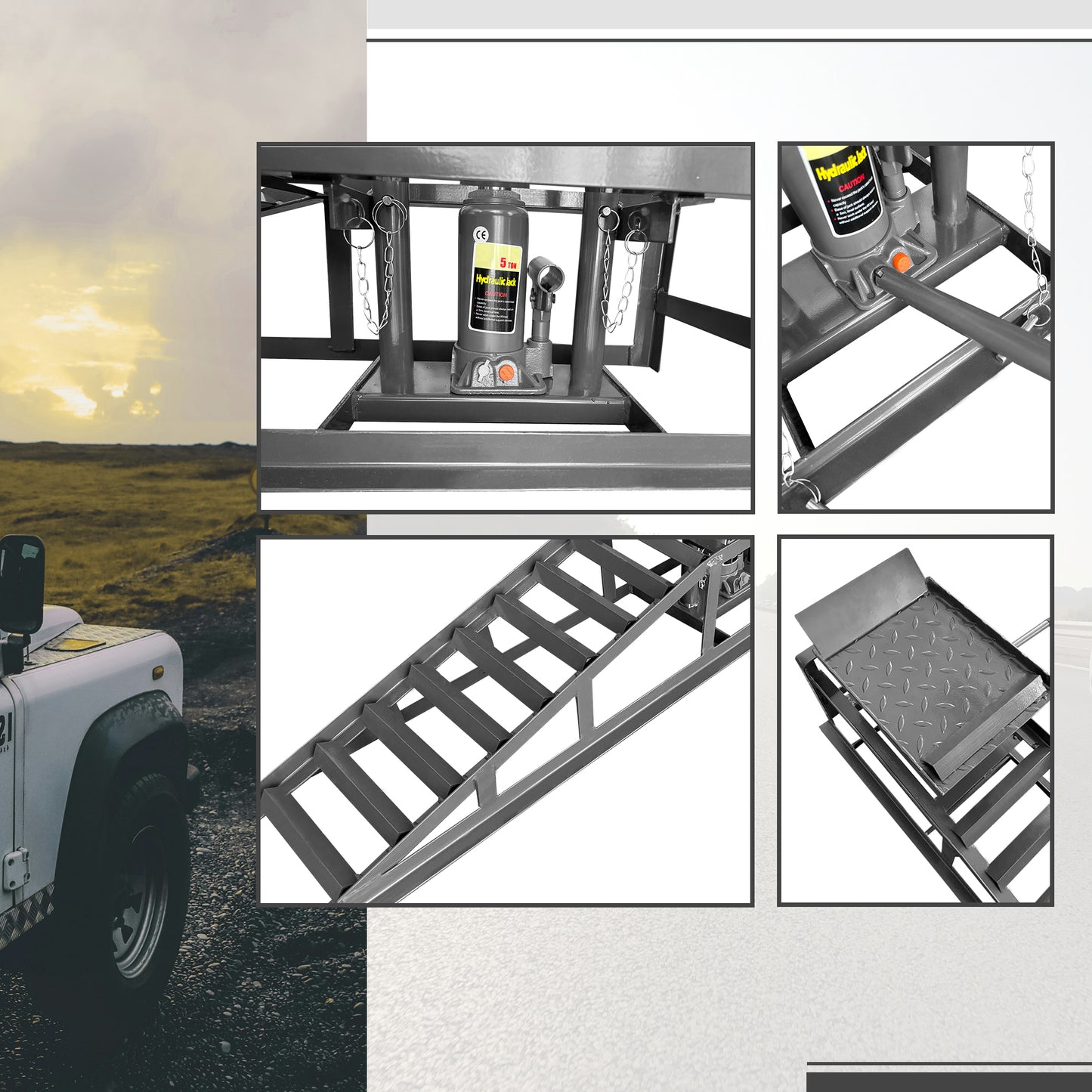 Pro Lift Hydraulic Car Ramps - Easy Vehicle Access Set