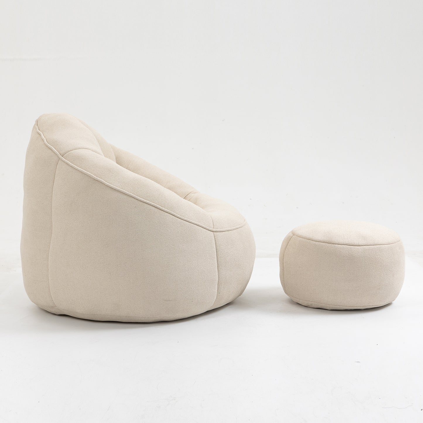 Cozy Foam Bean Bag Sofa with Footrest