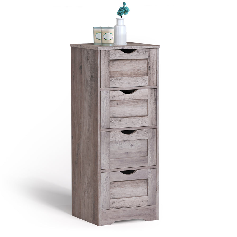 Modern Grey 4-Drawer Storage Cabinet