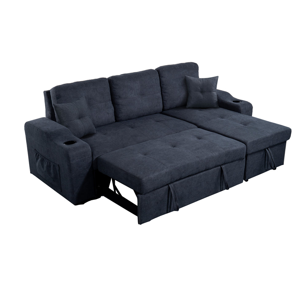 Cozy Corner Convertible Sofa with Storage