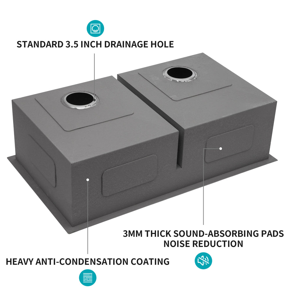 Deluxe Double Undermount Kitchen Sink