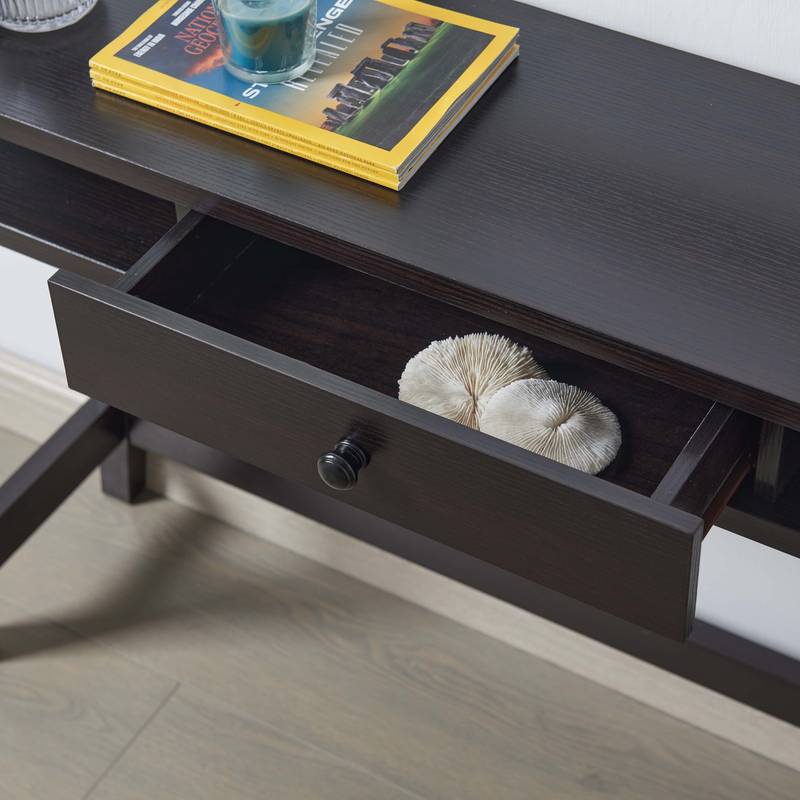 Chic Red Cocoa Console Table
