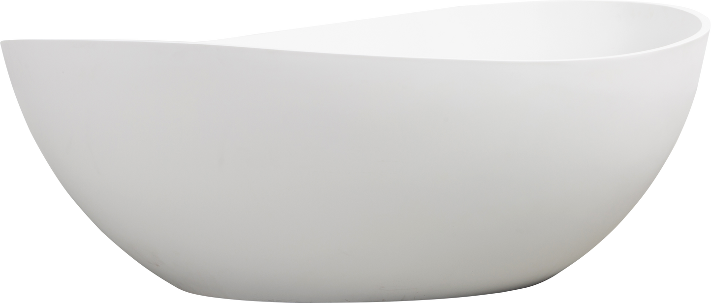 Elegant Soaking Tub - Freestanding Matte White Bliss